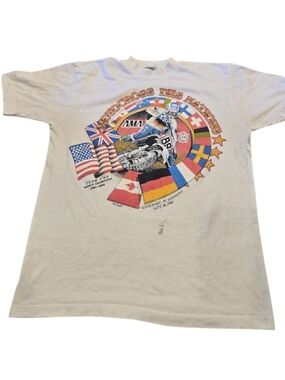Vintage 80s Motocross Des Nations AMA T-Shirt Mens Large
